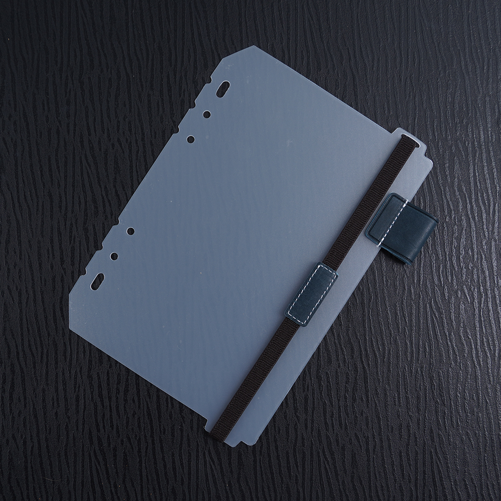 A5 6穴 バインダー用 インデックス シール帳 台紙 ペンホルダー 伸縮バンド