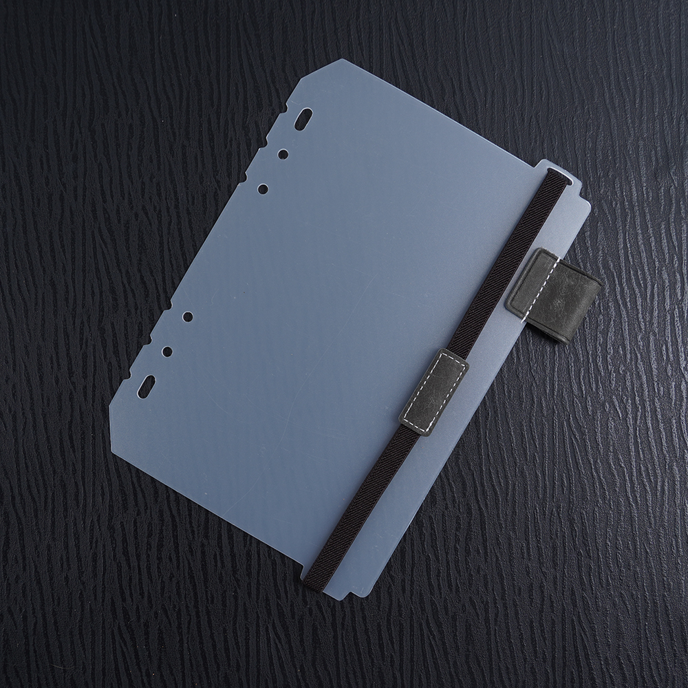 A5 6穴 バインダー用 インデックス シール帳 台紙 ペンホルダー 伸縮バンド