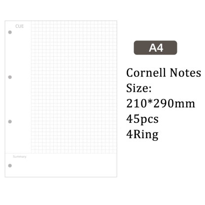 コーネル式 ノート 用紙 4穴 A4 ルーズリーフバインダー対応