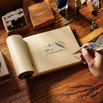 手縫い システム手帳 A5 横長 革カバー ノート