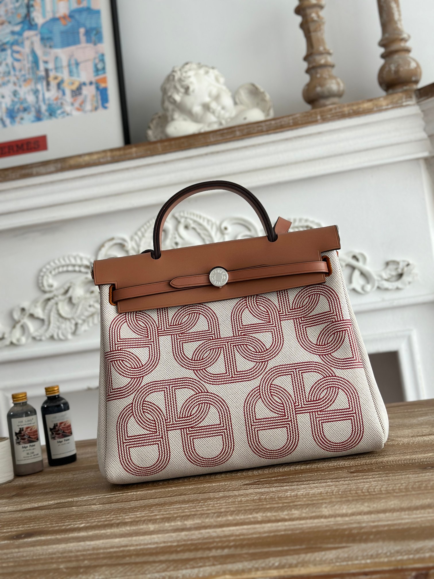 エルメス「Hermès」ハーバッグ ジップ31 鋲打ちトートバッグ「Herbag Zip 31 hobnailed」