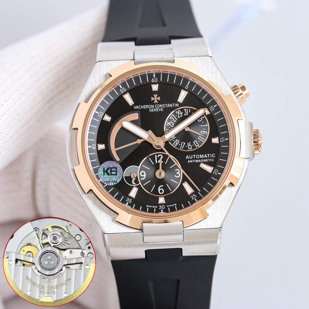 ヴァシュロン コンスタンタン「Vacheron Constantin」オーヴァーシーズ デュアルタイム メンズウォッチ42MM