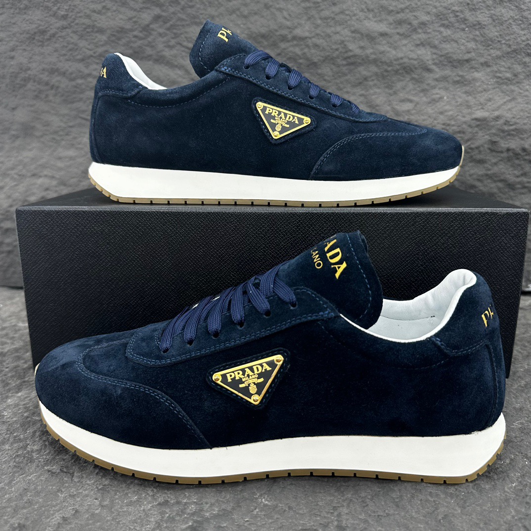 プラダ［Prada］Rankシリーズ スエードレザー メンズ／レディース スニーカー