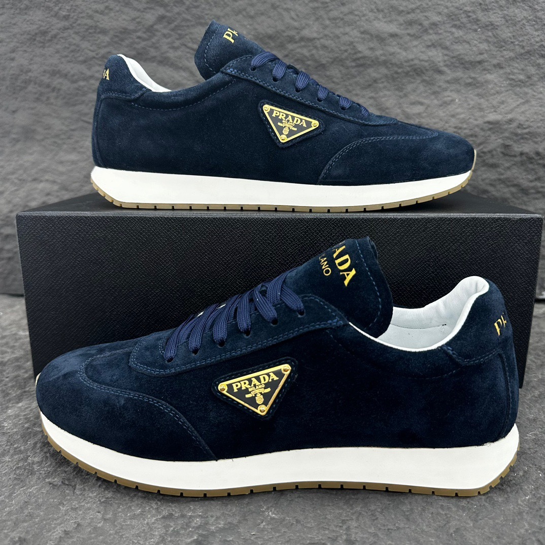 プラダ［Prada］Rankシリーズ スエードレザー メンズ／レディース スニーカー