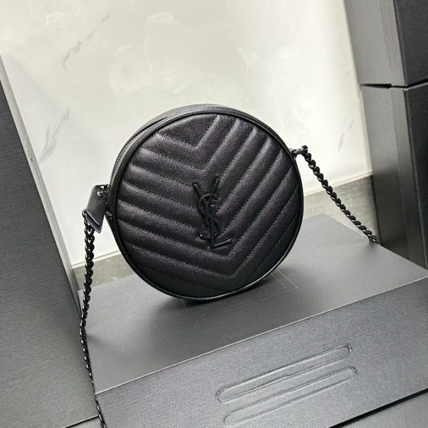 サンローラン「Saint Laurent」VINYLE レザー サークルバッグ