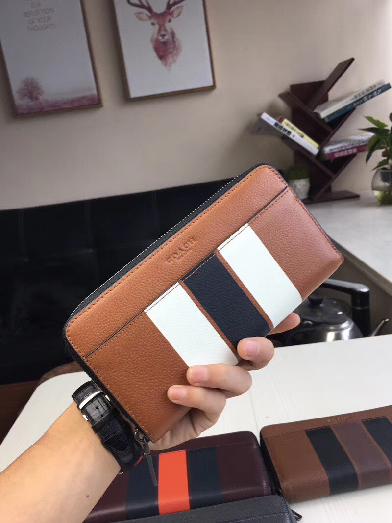 コーチ「Coach」メンズ ラウンドファスナー ロングウォレット