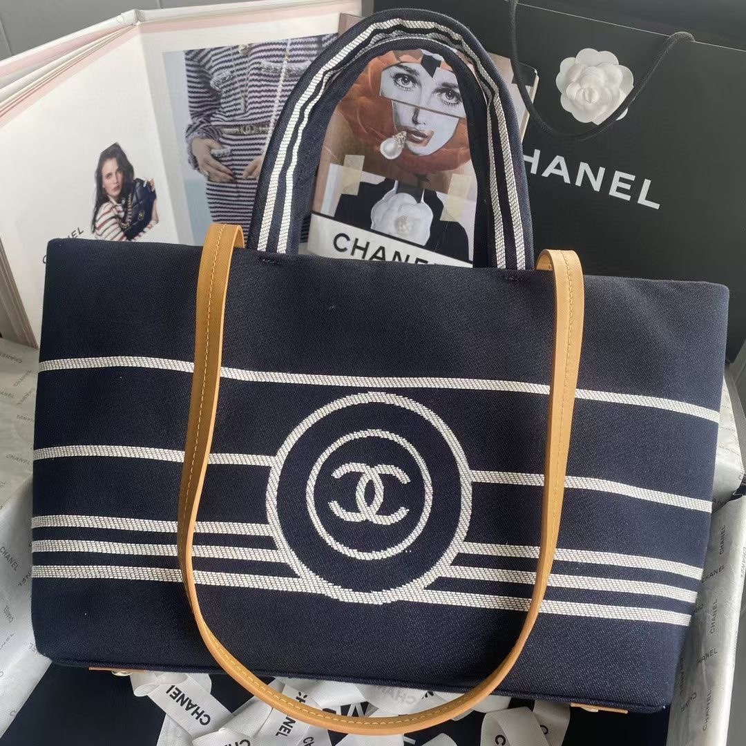 シャネル「Chanel」Coco Beach デニム トートバッグ