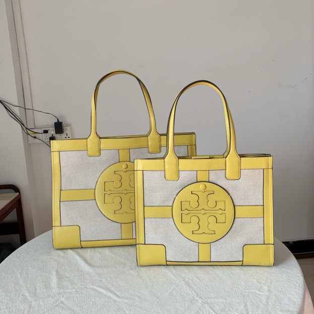 トリー バーチ「Tory Burch」ビッグロゴ カラーブロック トート/ハンドバッグ