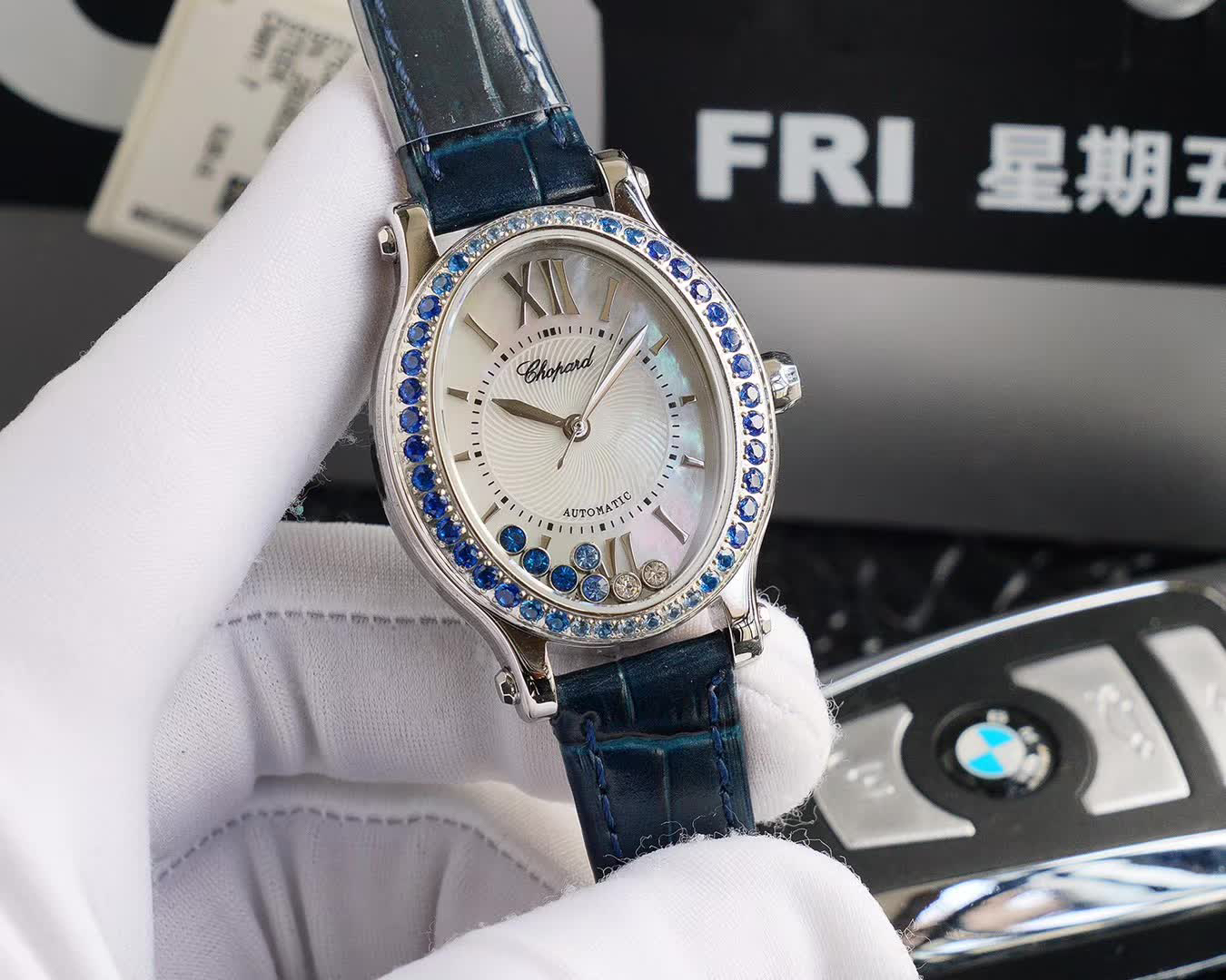 ショパール「Chopard」ハッピースポーツ オーバル メンズウォッチ36MM