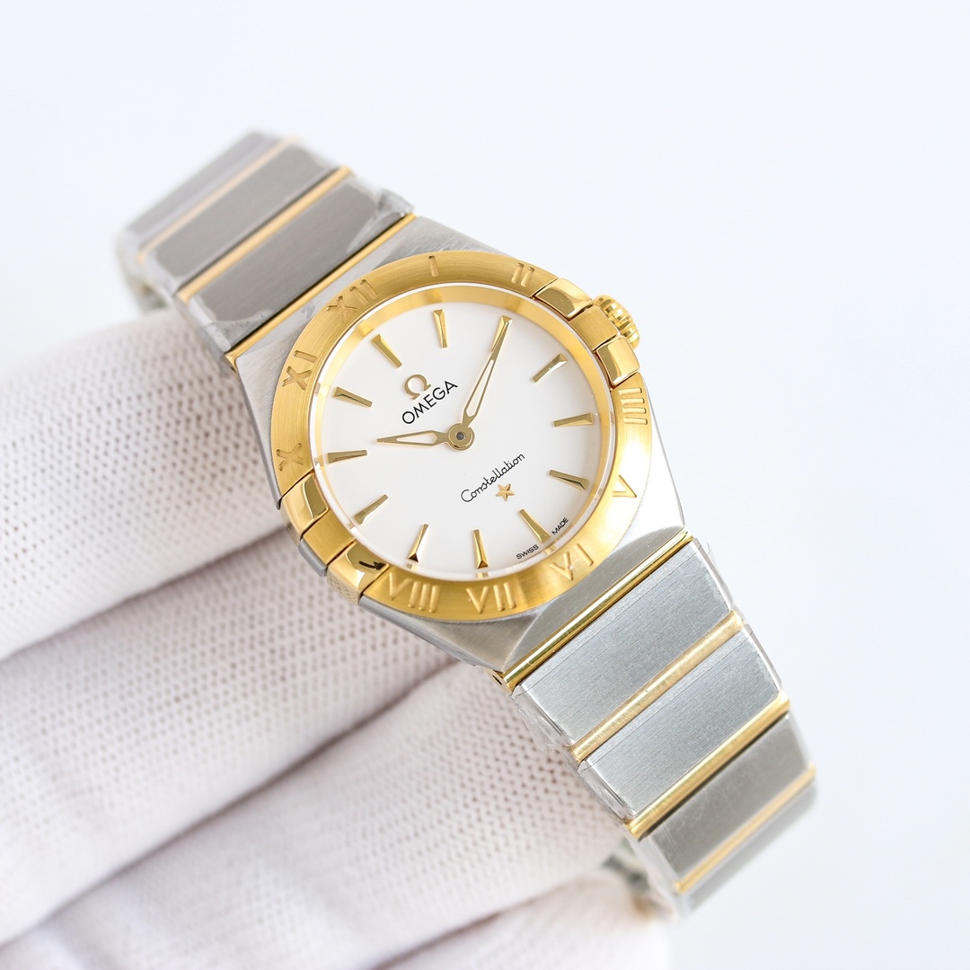 オメガ「Omega」星座シリーズ28 mmクワット腕時計