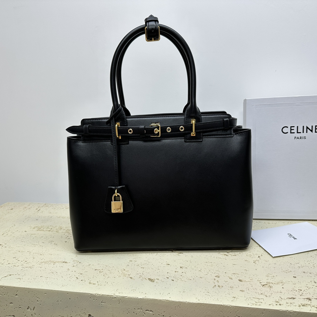 セリーヌ「Celine」CONTI 柔软牛皮革ハンドバッグ
