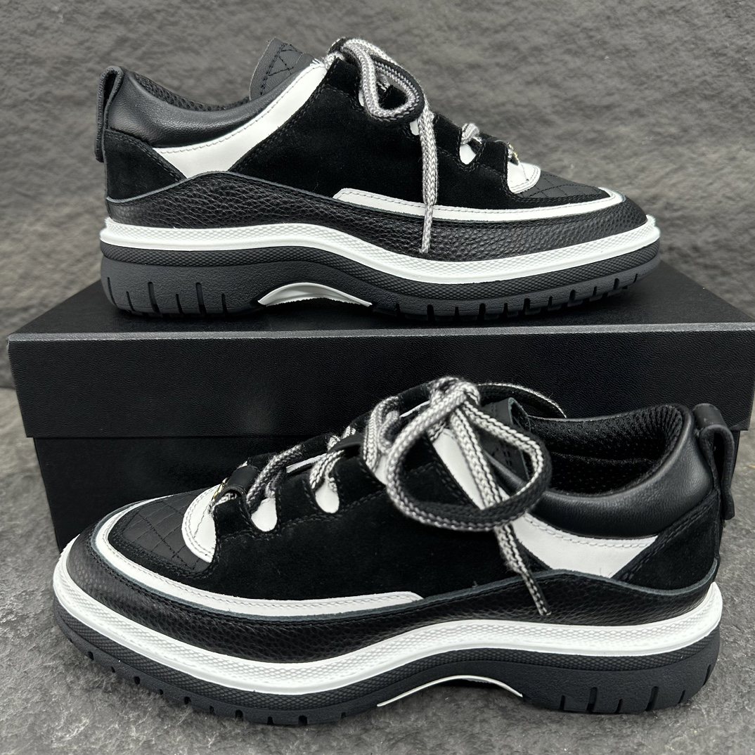 シャネル［Chanel］24C スエード×ラムレザー×カーフレザー プレミアムスニーカー