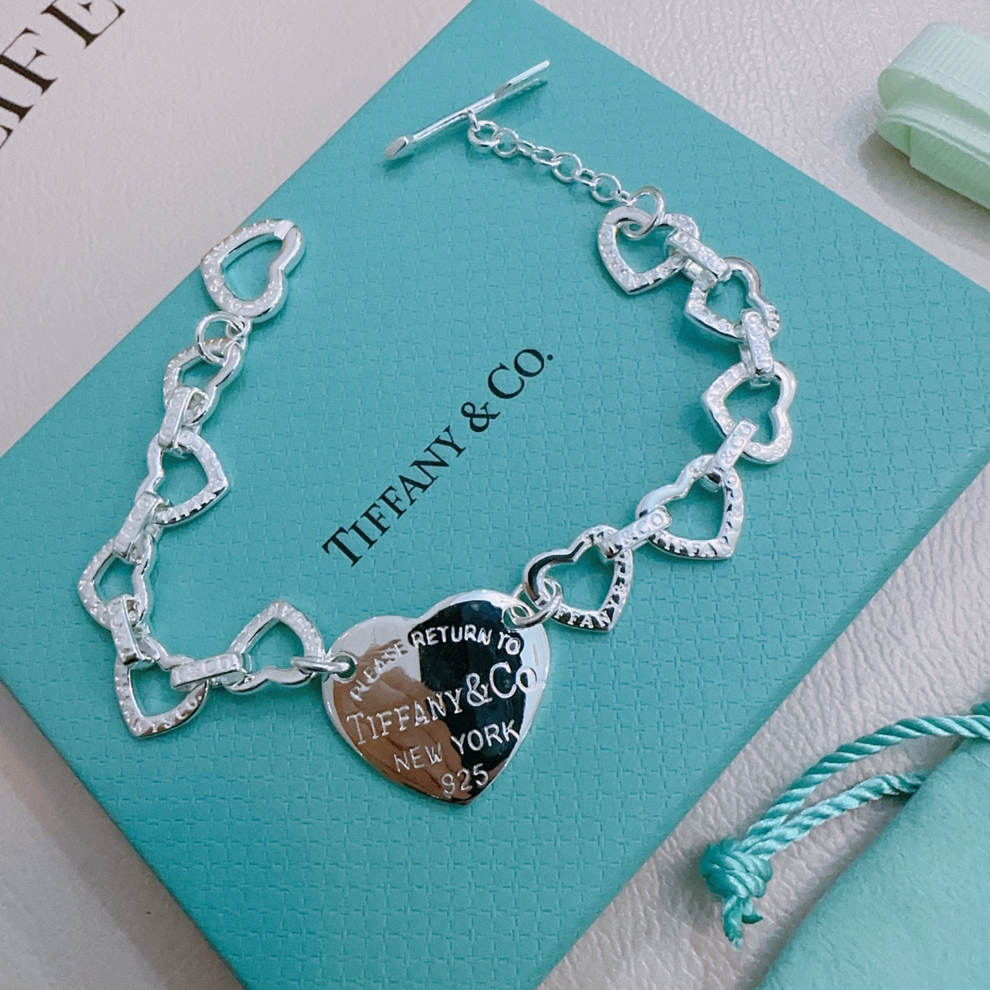 ティファニー「Tiffany & Co.」ポリッシュドシルバーリンク ブレスレット