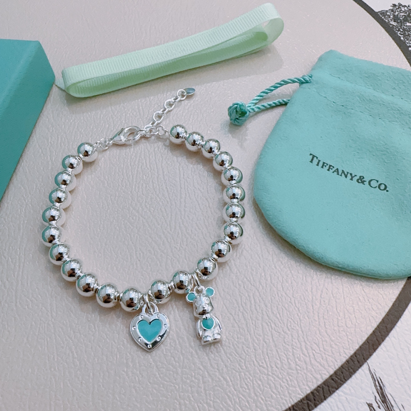 ティファニー「Tiffany & Co.」ポリッシュドシルバーリンク ブレスレット
