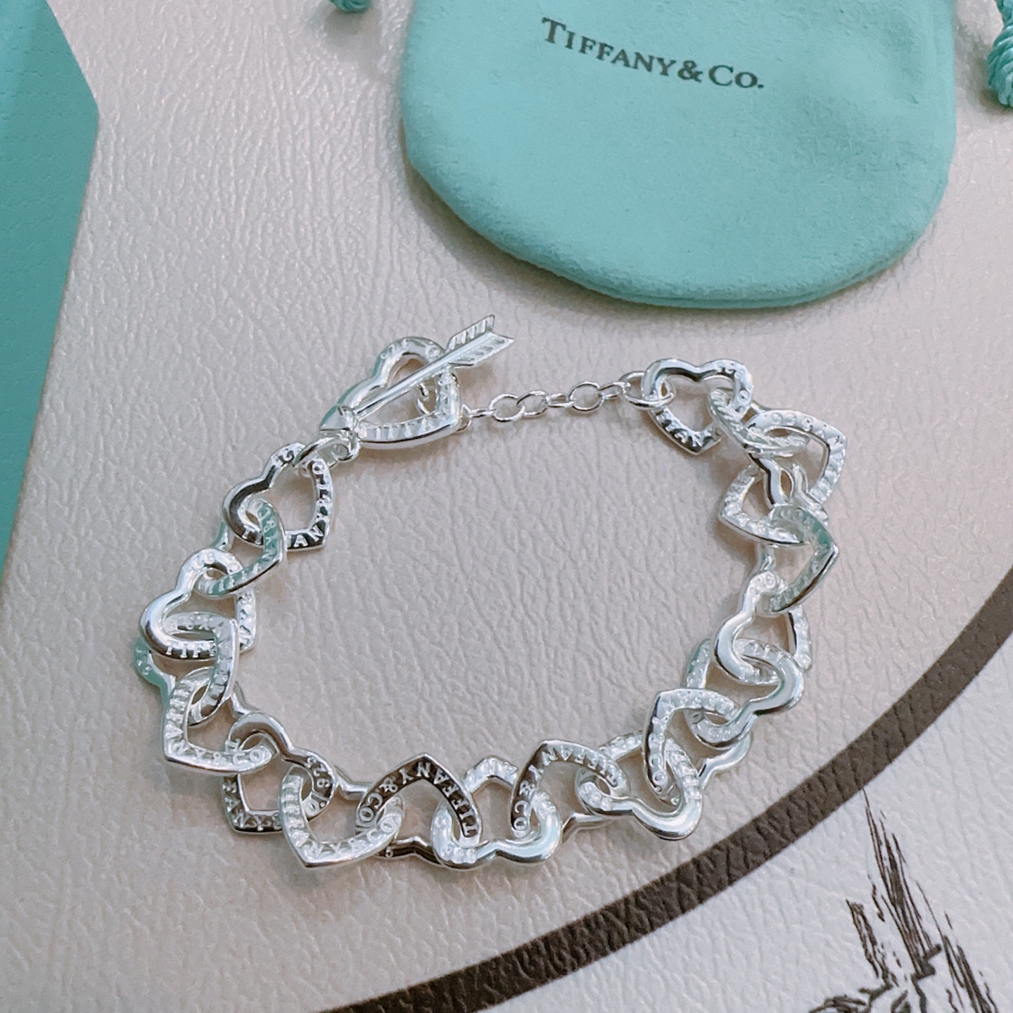 ティファニー「Tiffany & Co.」ポリッシュドシルバーリンク ブレスレット