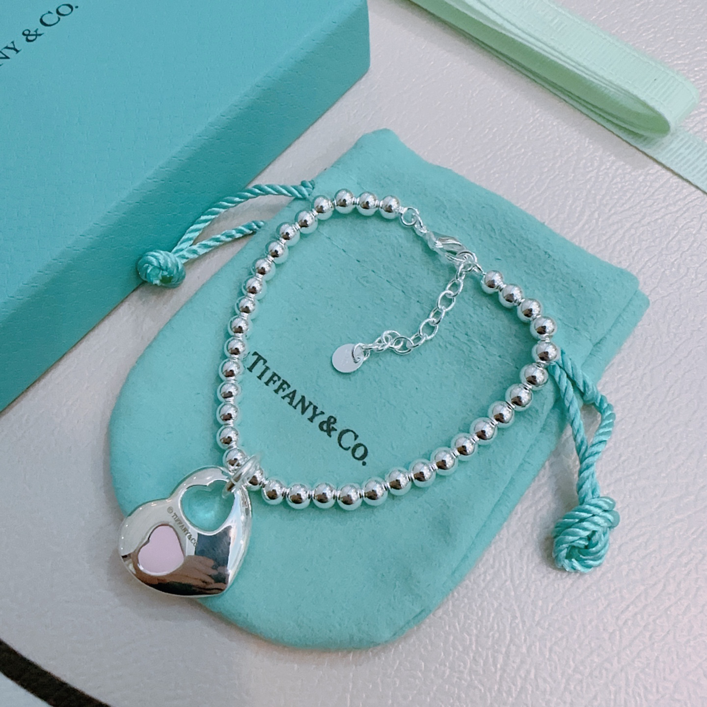 ティファニー「Tiffany & Co.」ポリッシュドシルバーリンク ブレスレット