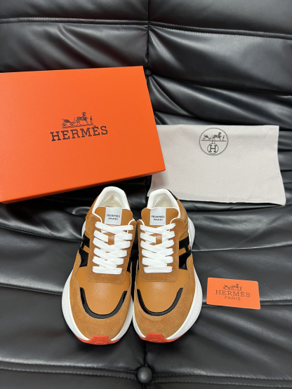 エルメス［Hermès］ デュアルレザー カジュアルシューズ
