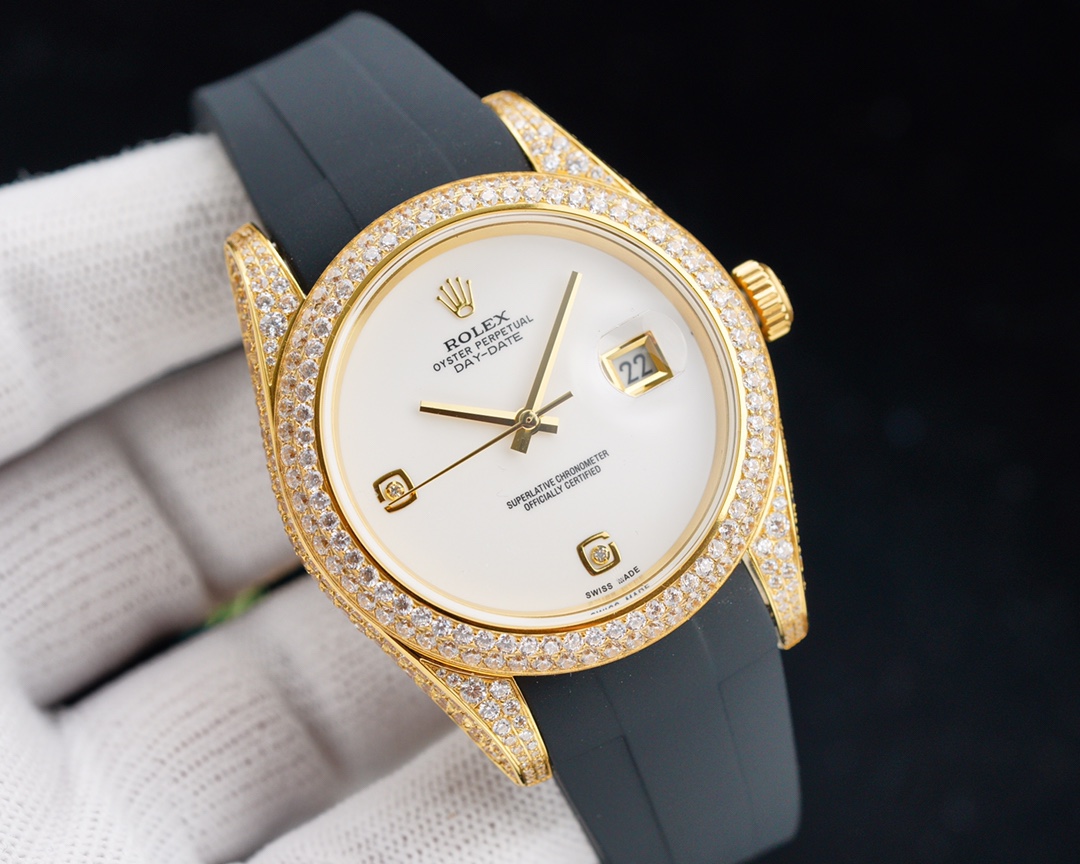 ロレックス［Rolex］デイトジャスト フルダイヤ ラグジュアリー 41MM 2色