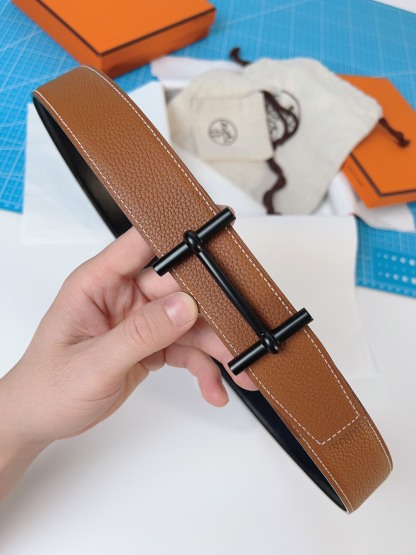 エルメス「Hermès」 ダブルフェイス トゴ革 ベルト100MM