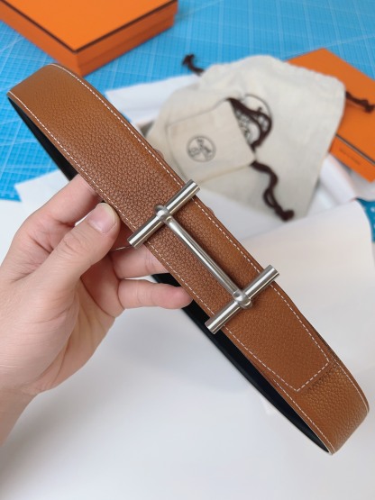 エルメス「Hermès」 ダブルフェイス トゴ革 ベルト100MM