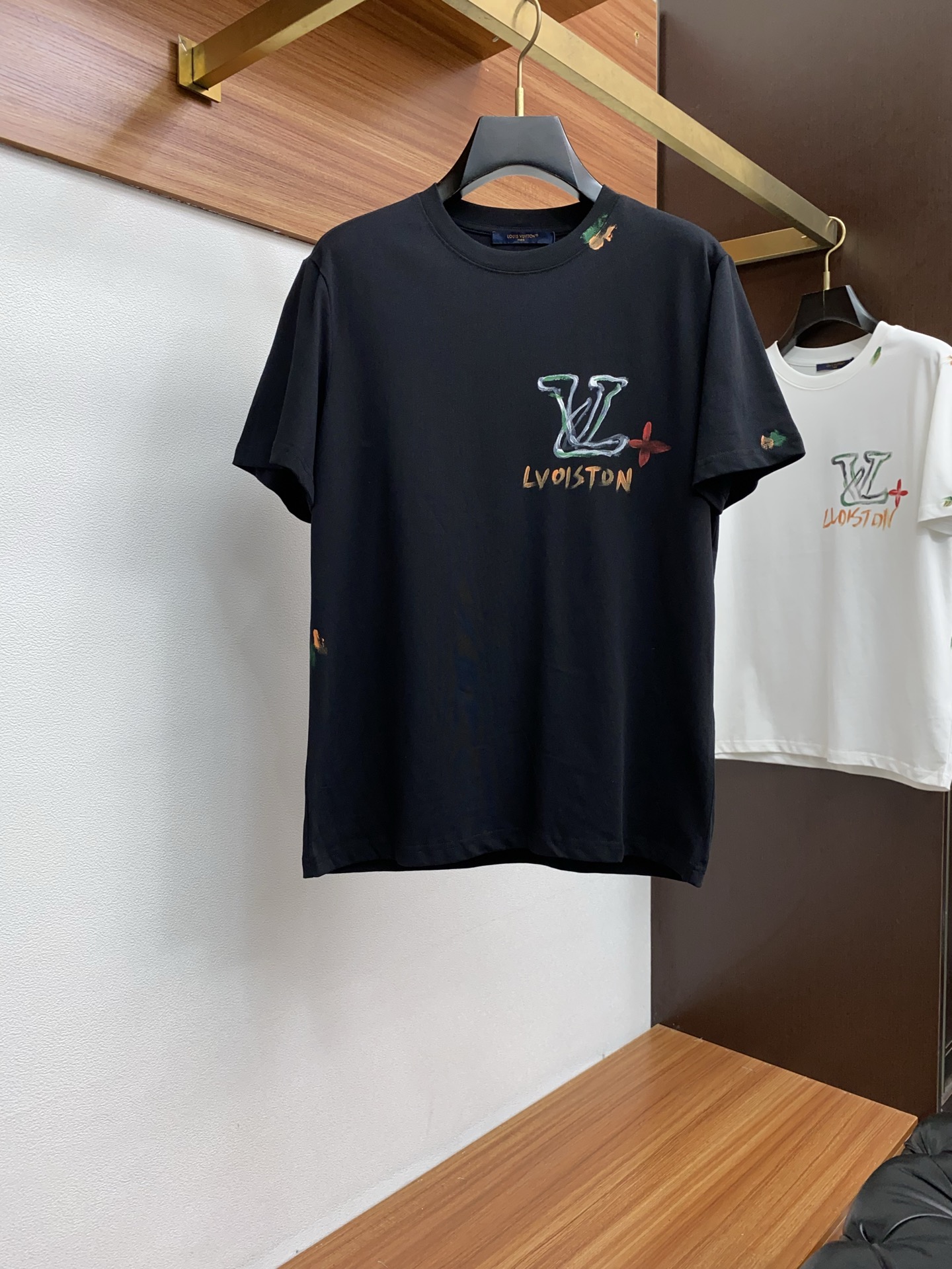 ルイ・ヴィトン「Louis Vuitton」SS25 新工艺モノグラム コットン オーバーサイズ クルーネックTシャツ（メンズ）