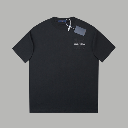 ルイ・ヴィトン「Louis Vuitton」25SS スプリング コレクション カットアウトエンブロイダリー LVロゴ ショートスリーブTシャツ（メンズ）