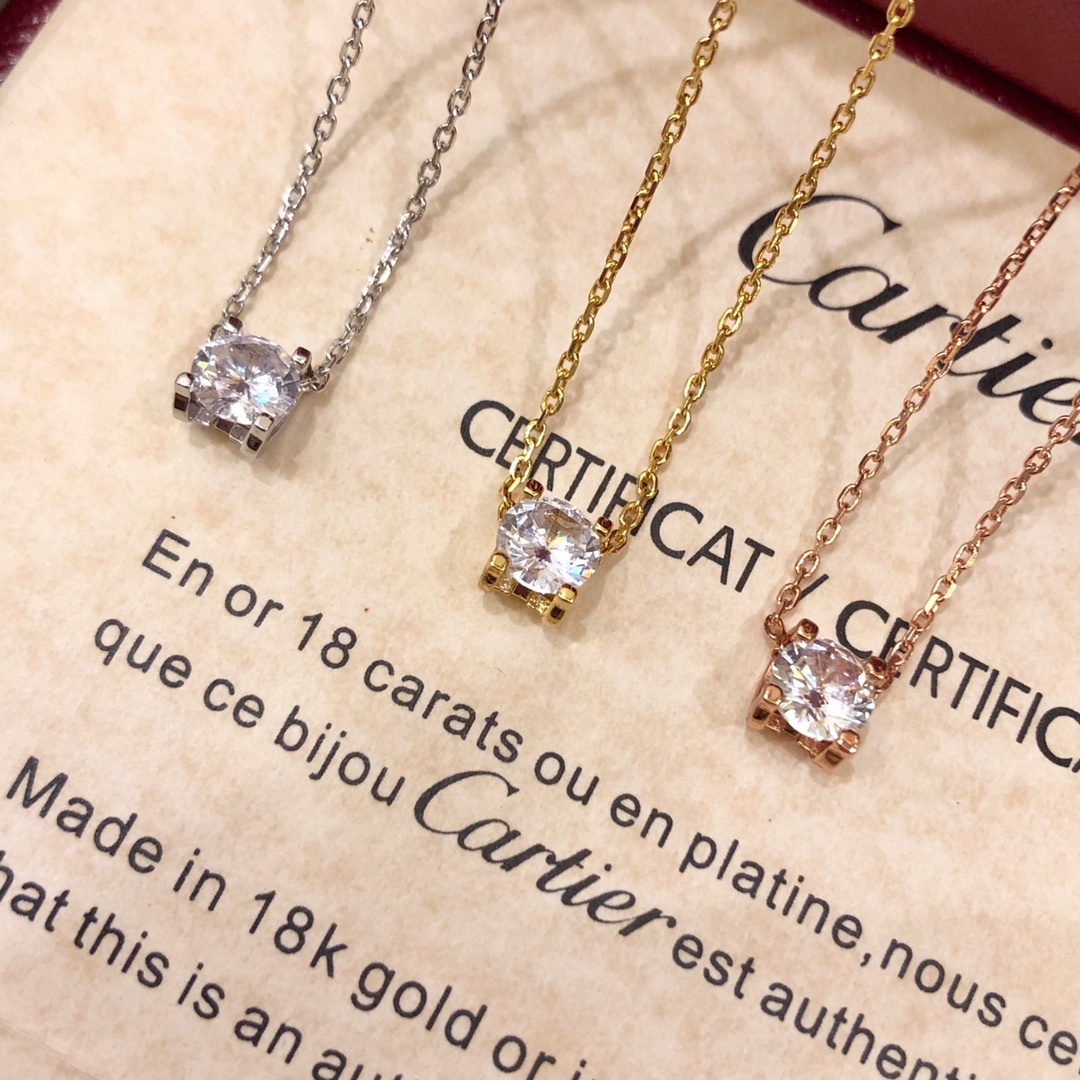 カルティエ「Cartier」ラブ シングルダイヤモンド ホーン ネックレス