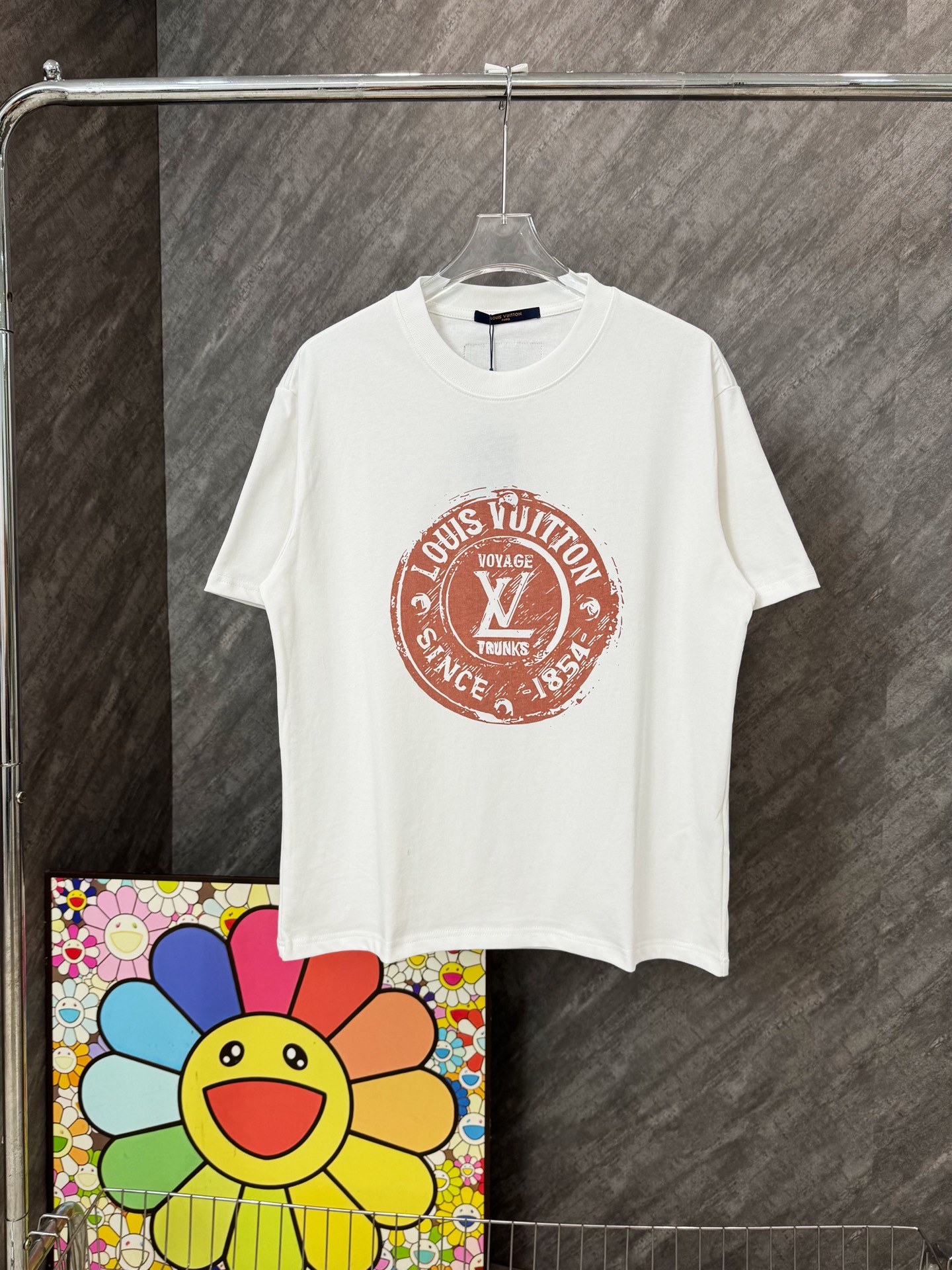 ルイ・ヴィトン「Louis Vuitton」2025SS サークルモノグラム プリント クルーネックTシャツ（メンズ）