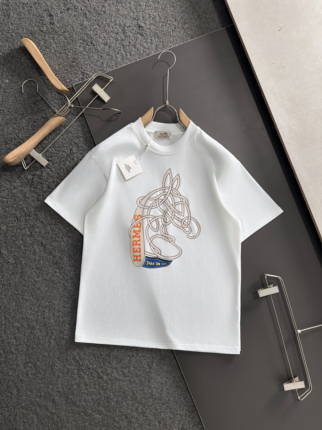 エルメス「Hermès」2025 サマーコレクション メンズ ダブルガーゼコットンTシャツ‌