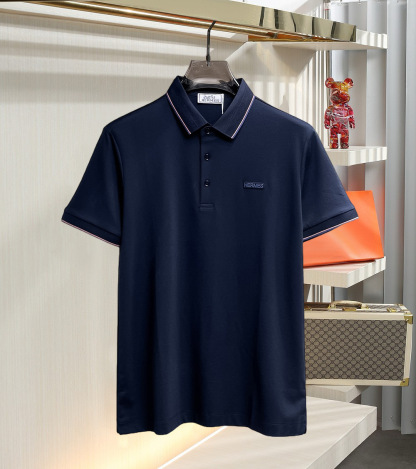 エルメス「Hermès」2025 春夏コレクション メンズ ビジネスカジュアルポロシャツ