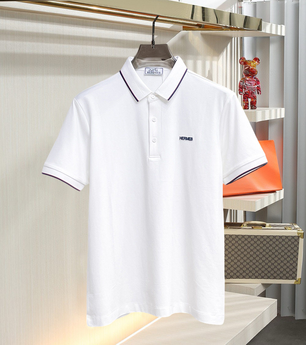 エルメス「Hermès」2025 春夏コレクション メンズ ビジネスカジュアルポロシャツ