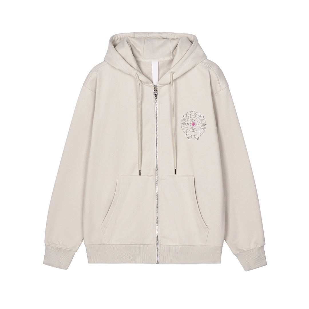 クロムハーツ「Chrome Hearts」秋冬ロングスリーブ ジップアップフーディ - ユニセックス