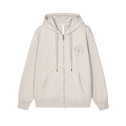 クロムハーツ「Chrome Hearts」秋冬ロングスリーブ ジップアップフーディ - ユニセックス