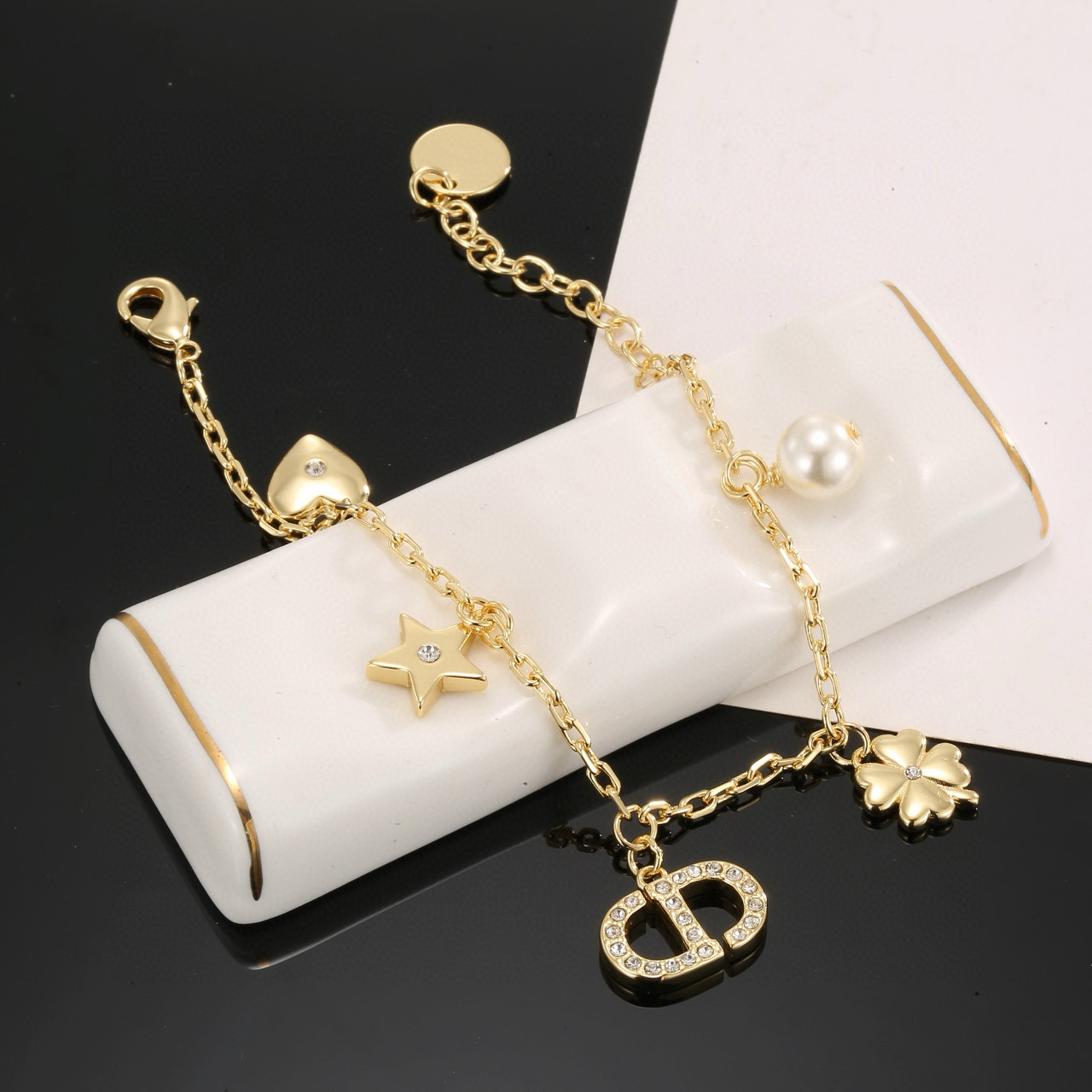 ディオール「Dior」PETIT CD パール ブレスレット18CM