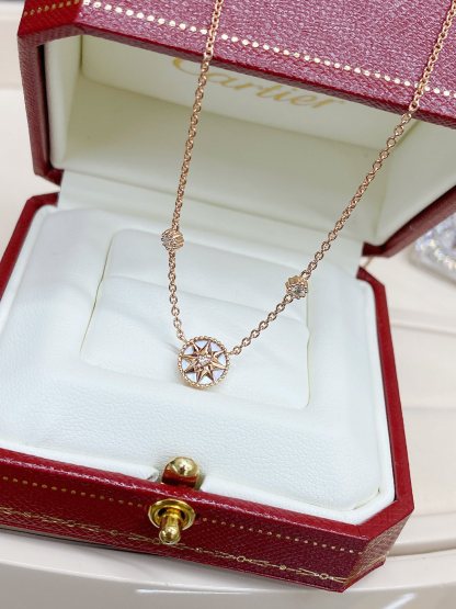 ディオール「Dior」 ROSE DIOR BAGATELLE ハートネックレス40CM