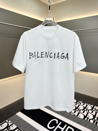バレンシアガ「Balenciaga」24 ss 3 Mロゴ刺繍パッチワーク半袖Tシャツ