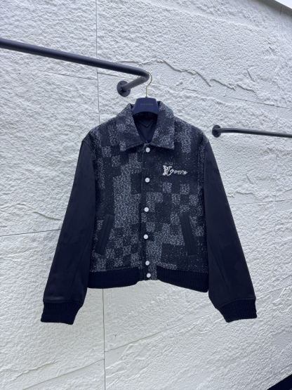 ルイ・ヴィトン「Louis Vuitton」Damier ビーズ ベースボール ジャケット
