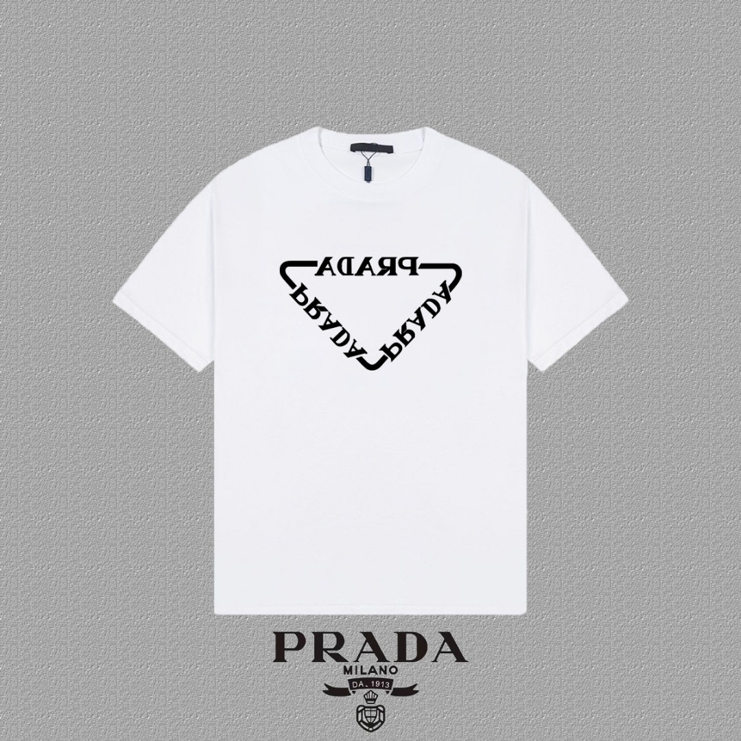 プラダ「Prada」ユニセックス プリントTシャツ ショートスリーブ
