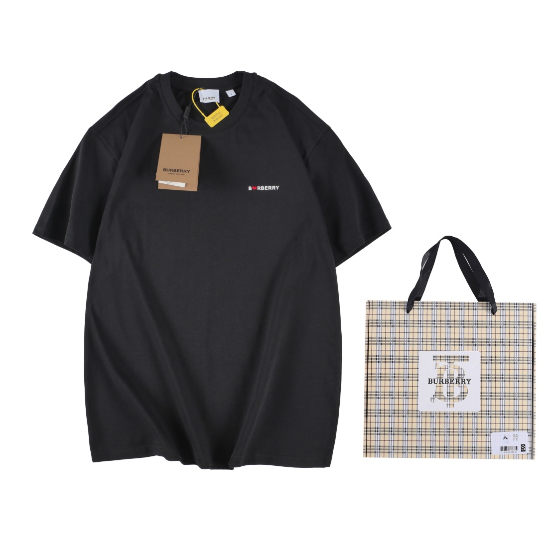 バーバリー「Burberry」 ハート＆ホースロゴ プリント Tシャツ