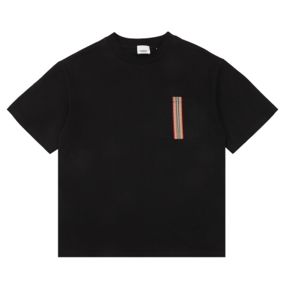 バーバリー「Burberry」ポケット ストライプテープ Tシャツ カップルモデル