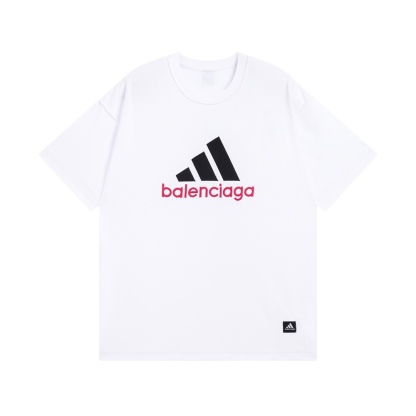 バレンシアガ「Balenciaga」× adidas ダブルフェイス エンブロイダリーTシャツ