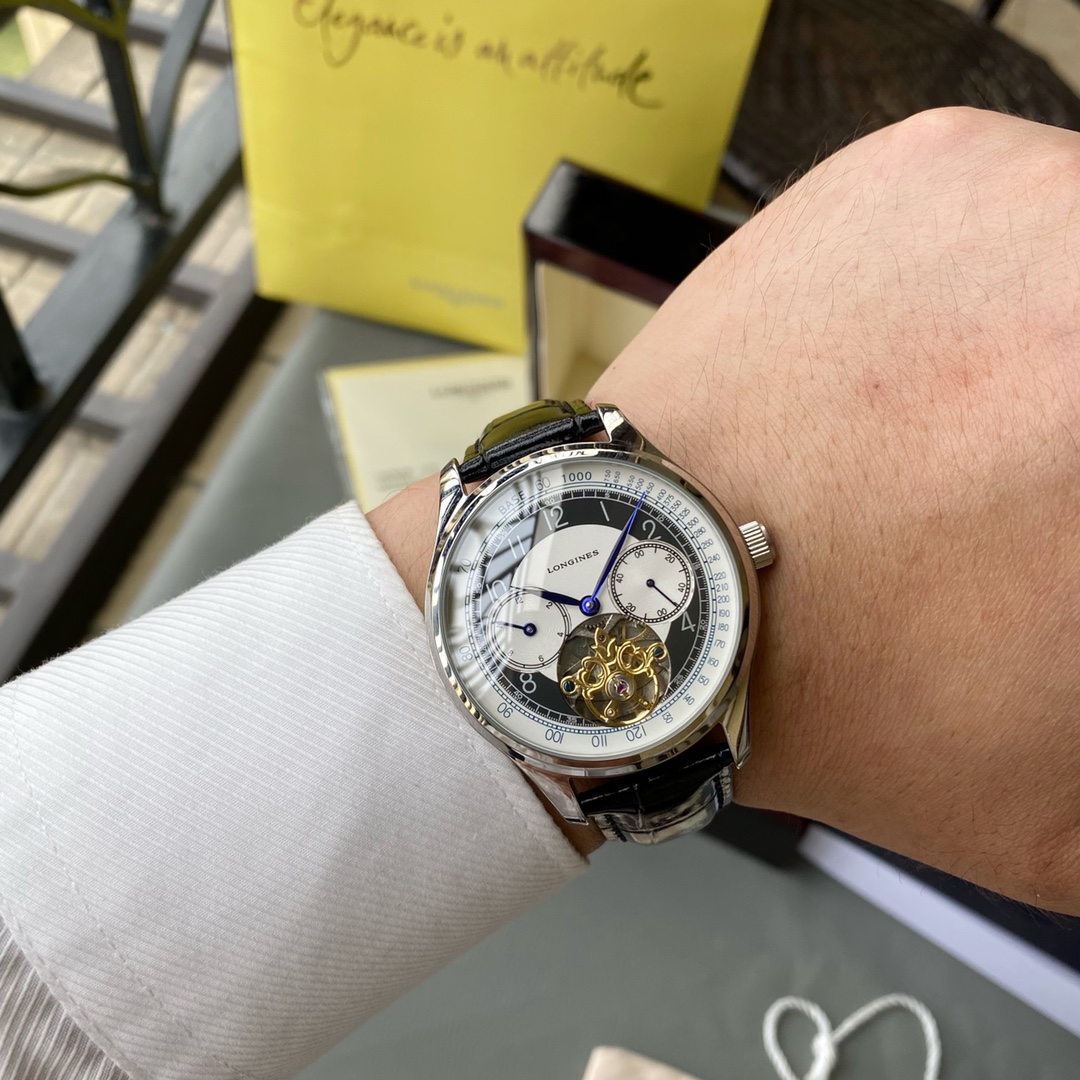 ロンジン「Longines」‌ロンジン マスターコレクション メンズ クロノグラフ 腕時計42mm