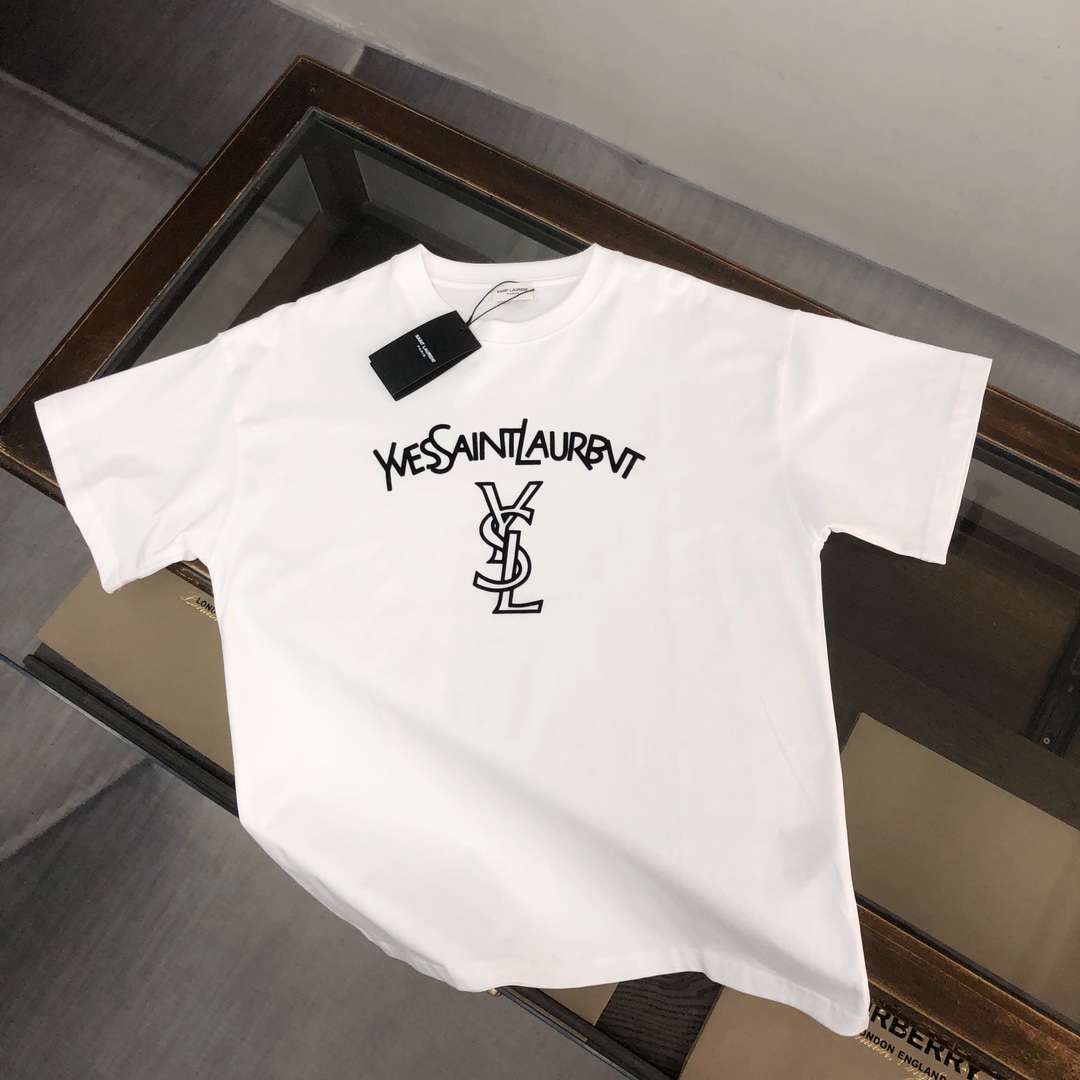 サンローラン「Saint Laurent」サマーコレクション クルーネックTシャツ