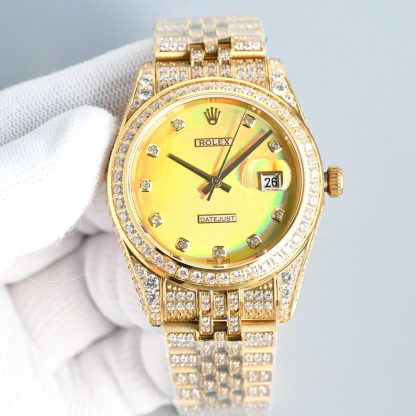 ロレックス「Rolex」 レディースデイトジャスト 178288 フルダイヤモデル 腕時計41mm