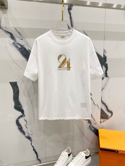 サンローラン Saint Laurent プレミアムコットン クルーネックTシャツ-ISETAN PRESTIGE CURATED