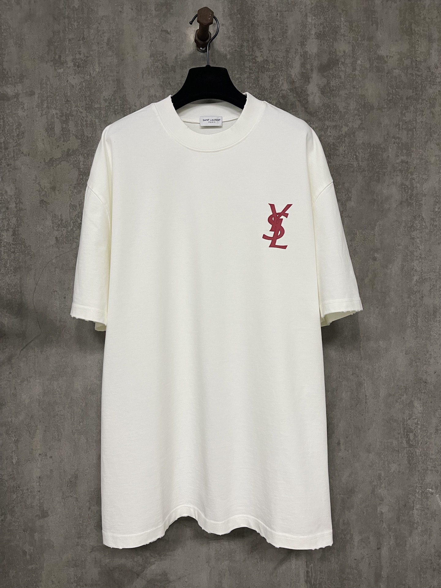 サンローラン「Saint Laurent」25SS クラシックロゴ プリント ヘビーウェイトTシャツ