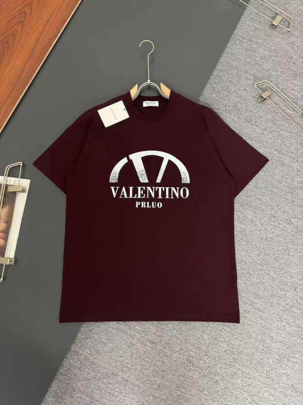 ヴァレンティノ「Valentino」‌2025 サマーコレクション ラウンドネック プリント ショートスリーブTシャツ