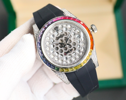 ロレックス「Rolex」デイトジャスト レインボーダイヤ フルセット フルラグジュアリー  腕時計41mm