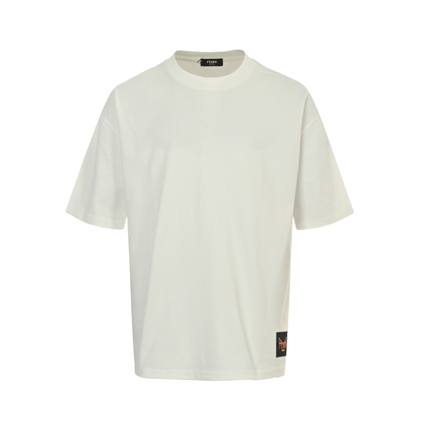 フェンディ「Fendi」 2025SS ヘムタグ エンブロイダリー ショートスリーブTシャツ