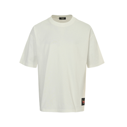 フェンディ「Fendi」 2025SS ヘムタグ エンブロイダリー ショートスリーブTシャツ